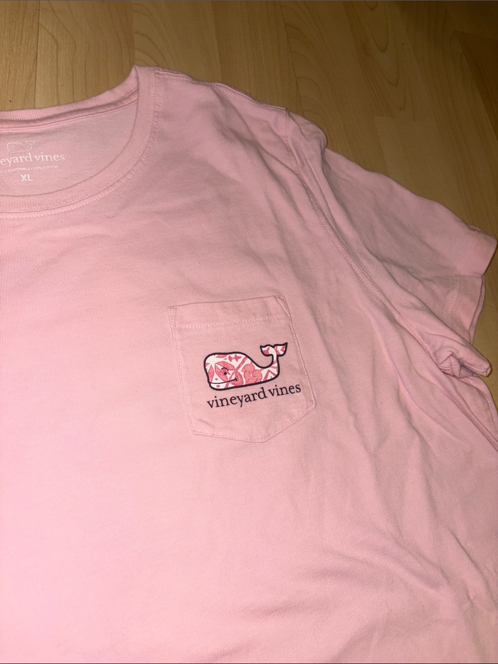 Vineyard Vines Light Pink Short-Sleeve Pocket Tee XL - Picture 3 of 7